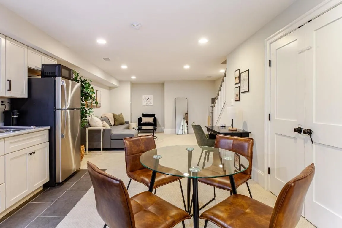 Image of Private Garage Parking and King Bed – Walk to Metro